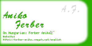 aniko ferber business card